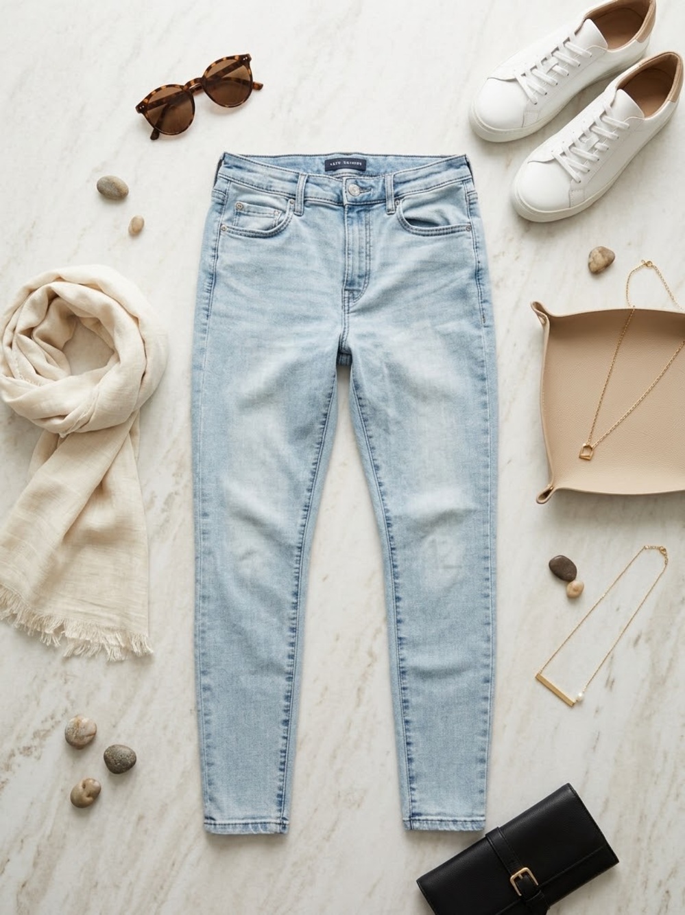 Aeropostale Light Wash Women's Jeggings - Pale Blue Stretch